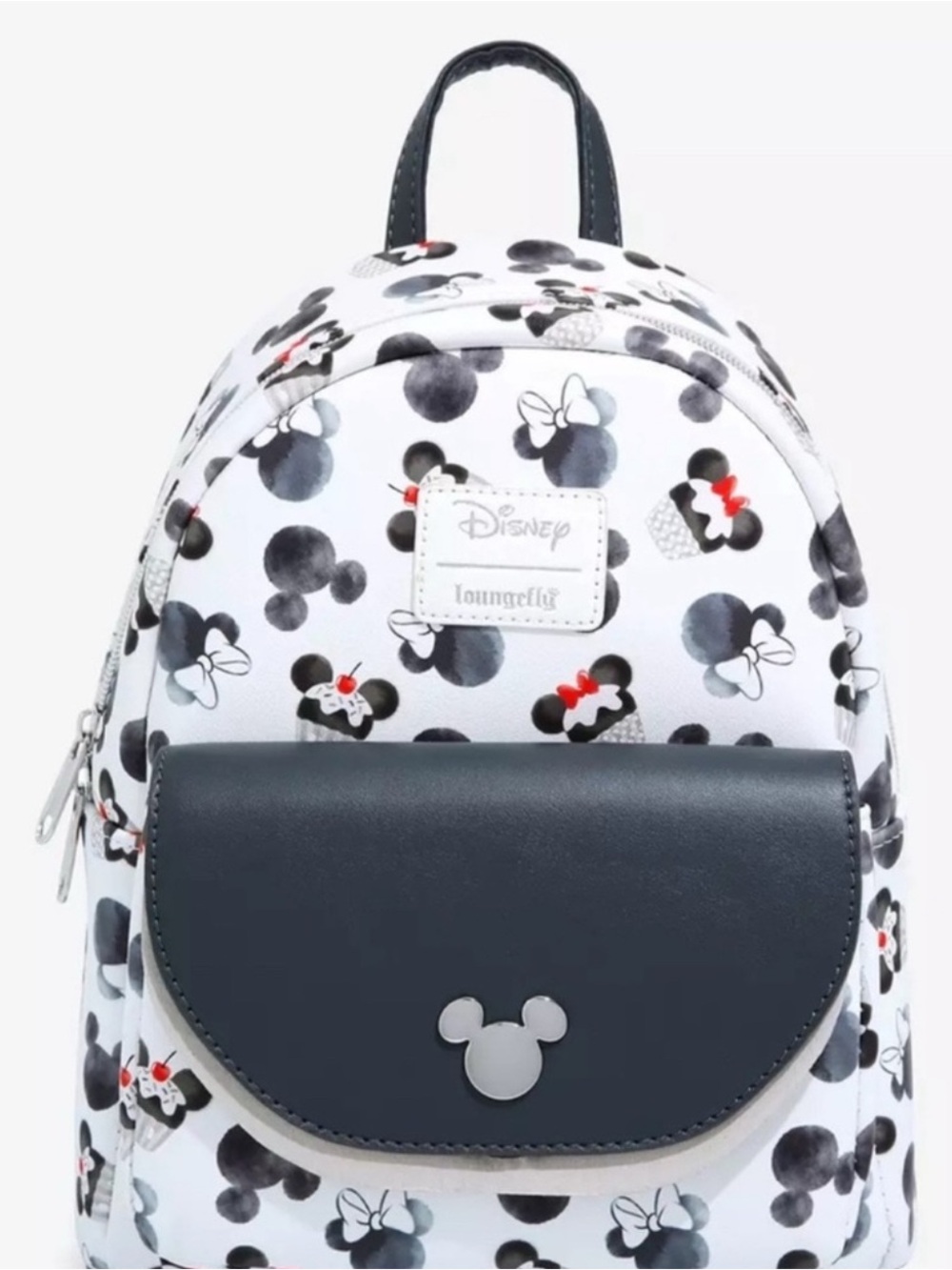 Minni mouse backpack white and black bag cupcakes